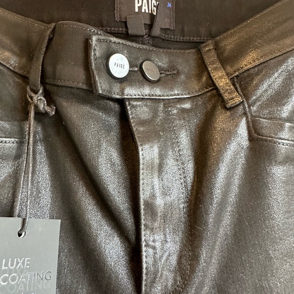 Paige Transcend Claudine Black Jean-Coated Collection-looks like leather! - Picture 5 of 16